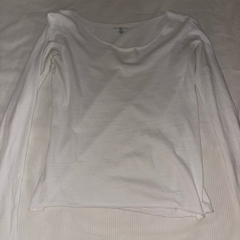 Brandy Melville White Long Sleeve Top